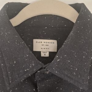 Club Monaco donegal navy button down